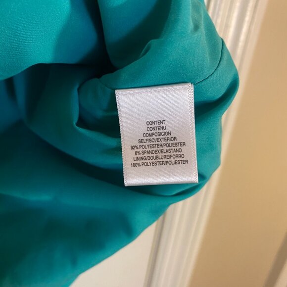 Charles Henry Teal Flutter Sleeve Shift Dress - Size XS - Picture 4 of 6